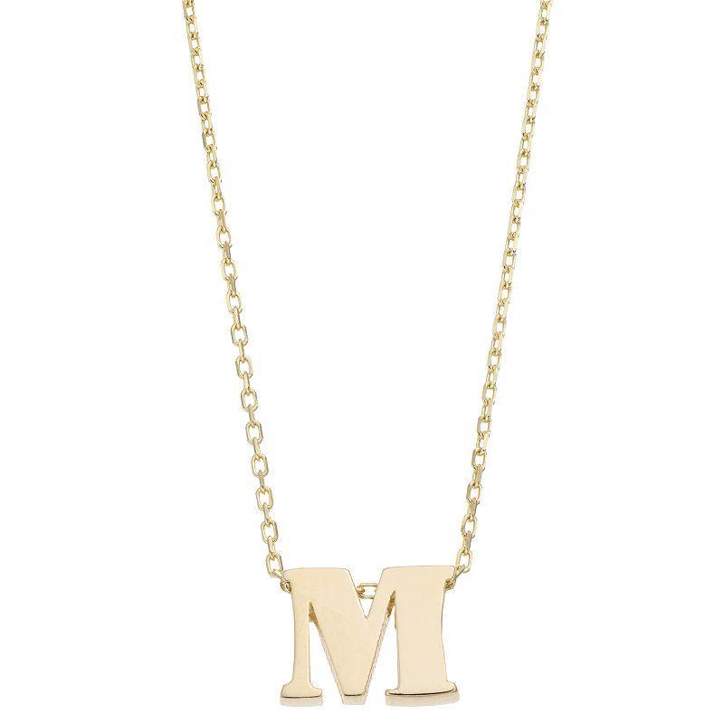 Au Naturale 14k Gold Initial Pendant Necklace, Womens Product Image