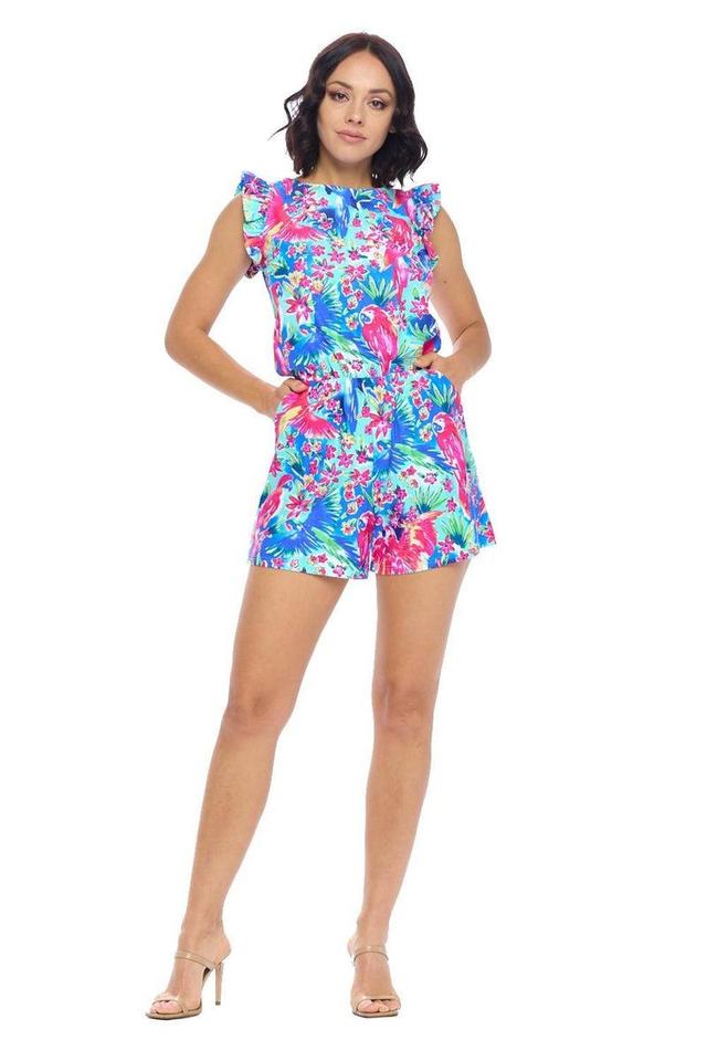 Mint Cap Sleeve Romper Product Image