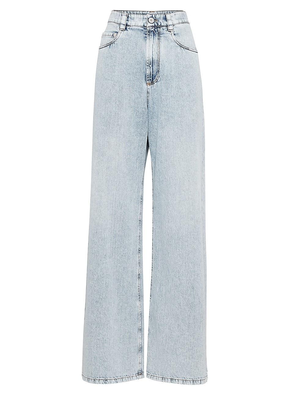 Womens Soft Denim Relaxed Jeans product image