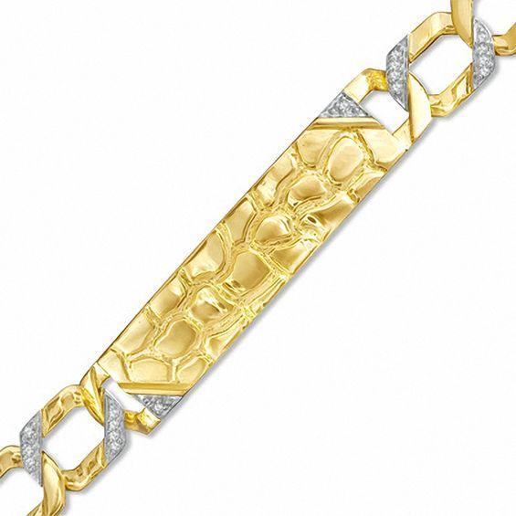 Men's 1/4 CT. T.w. Diamond Bracelet in 18K Gold Vermeil - 8.5" Product Image