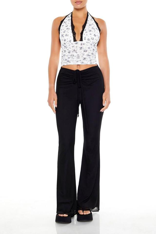 Ruched Drawstring Mesh Pants | Forever 21 Product Image