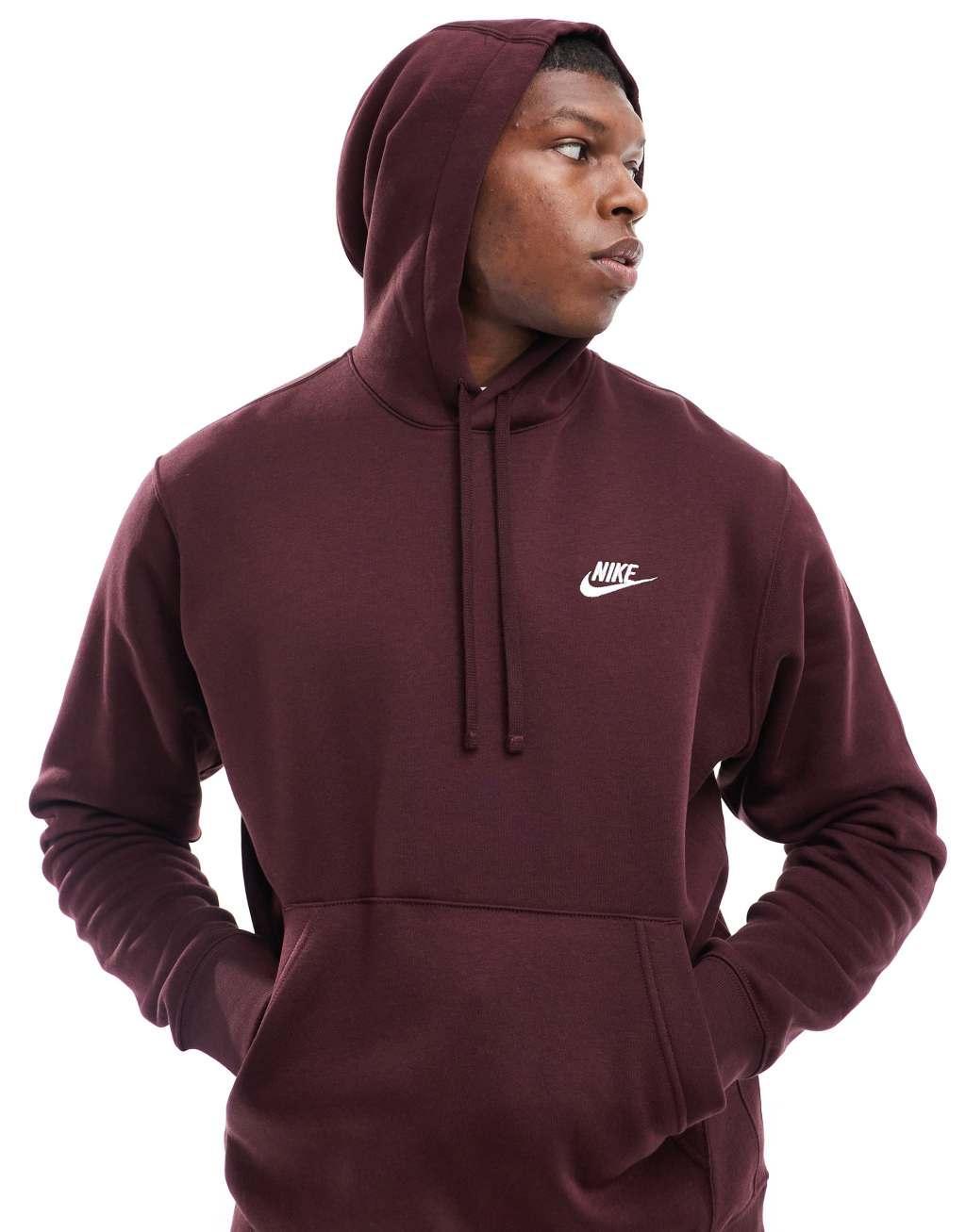 Nike Club hoodie in brown Product Image