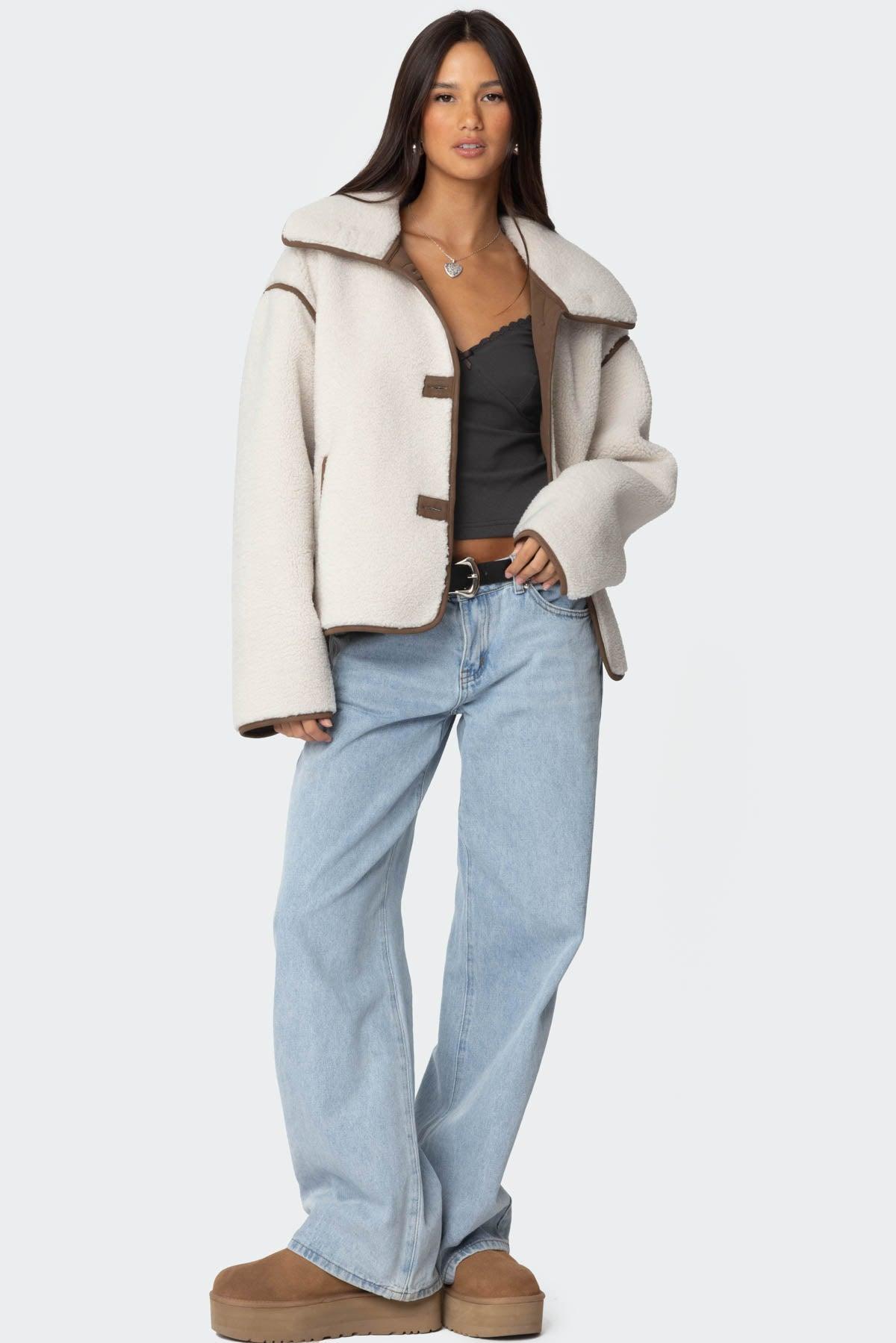 Frost Oversized Faux Shearling Jacket Product Image