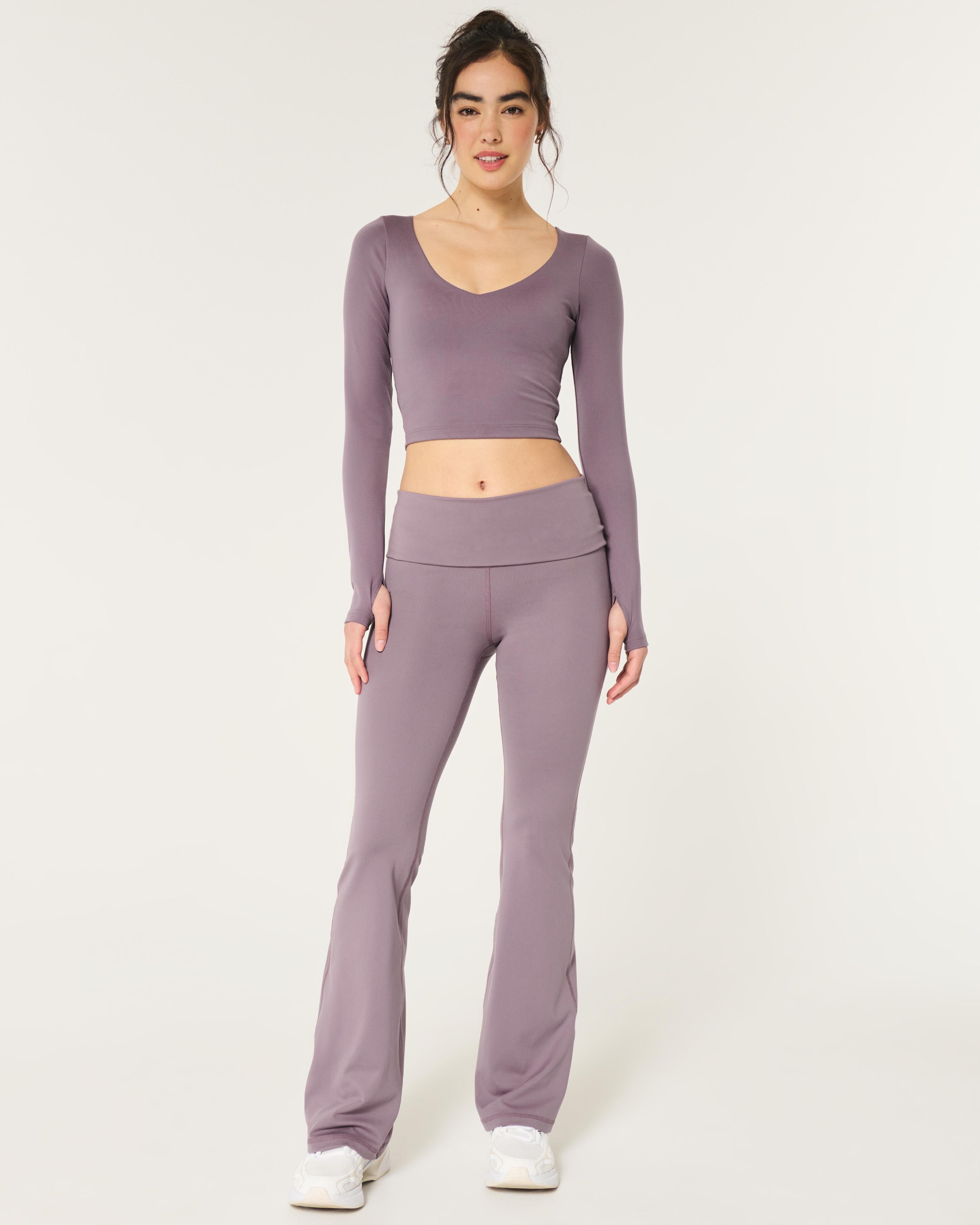 Gilly Hicks Active Recharge Foldover Waist Flare Pants Product Image