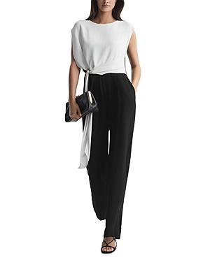 Womens Alba Tie-Waist Crepe Jumpsuit Product Image