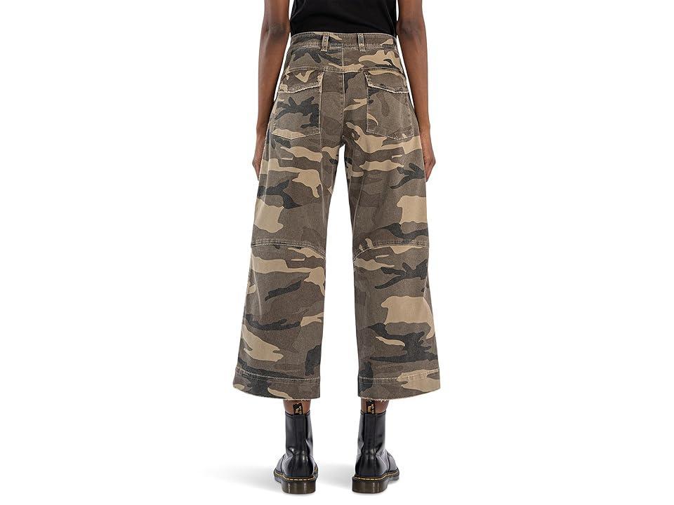 KUT from the Kloth Ashton Wide Leg Barrel Olive) Women's Jeans Product Image