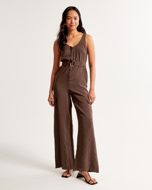 Draped Utility Jumpsuit Product Image