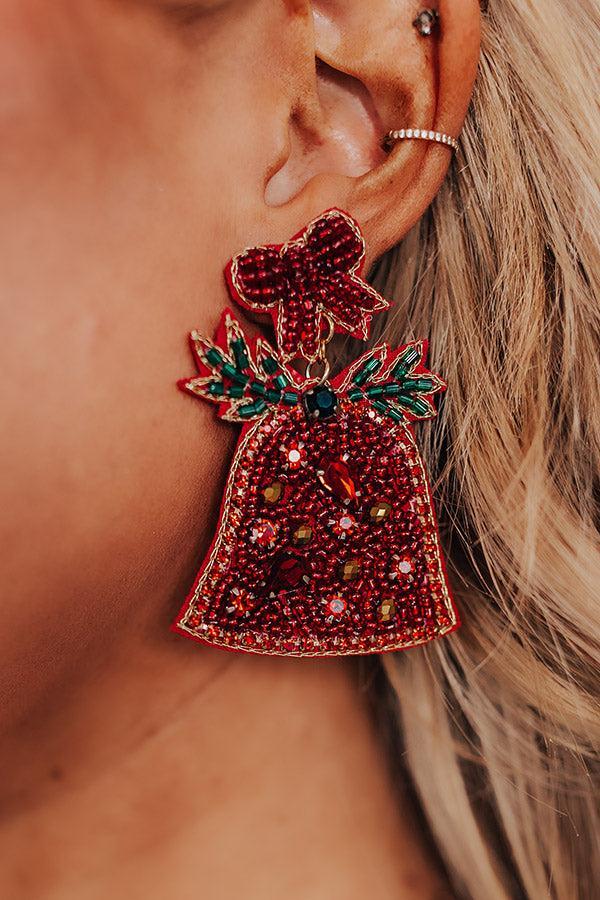 Jingle Bells Beaded Earrings Product Image