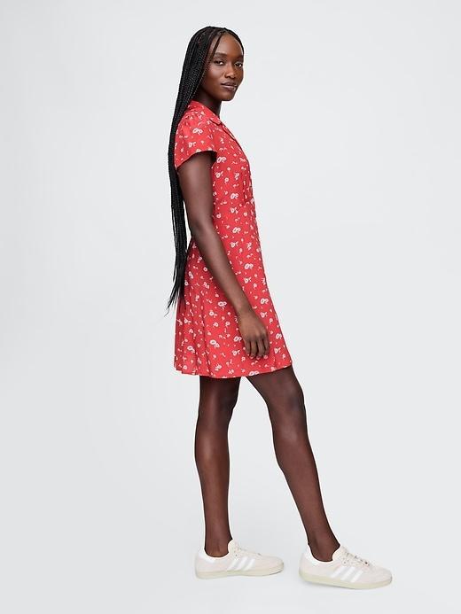 Crepe Floral Mini Dress Product Image