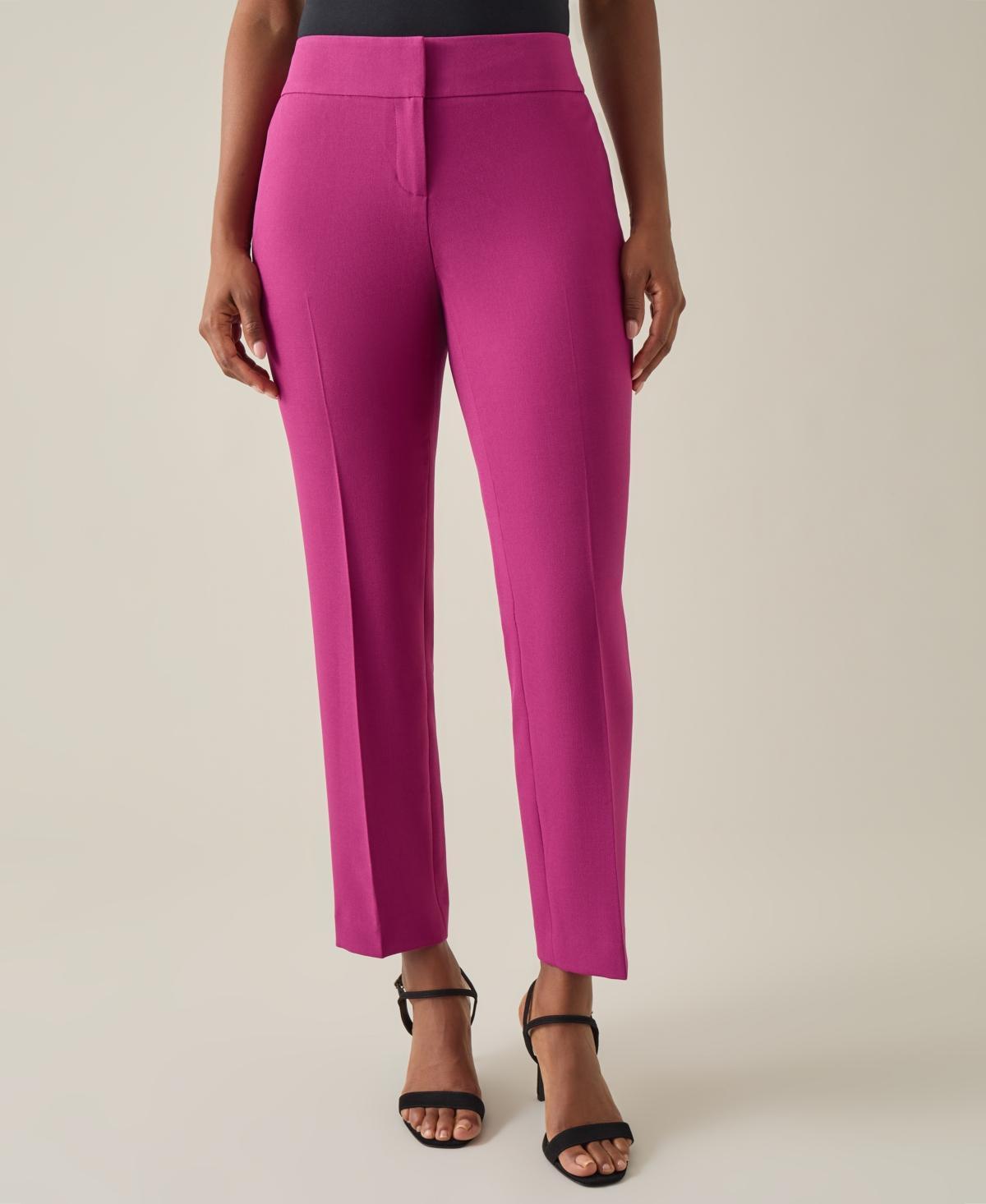 Kasper Womens Stretch-Crepe Straight-Leg Pants, Regular and Petite Sizes Product Image