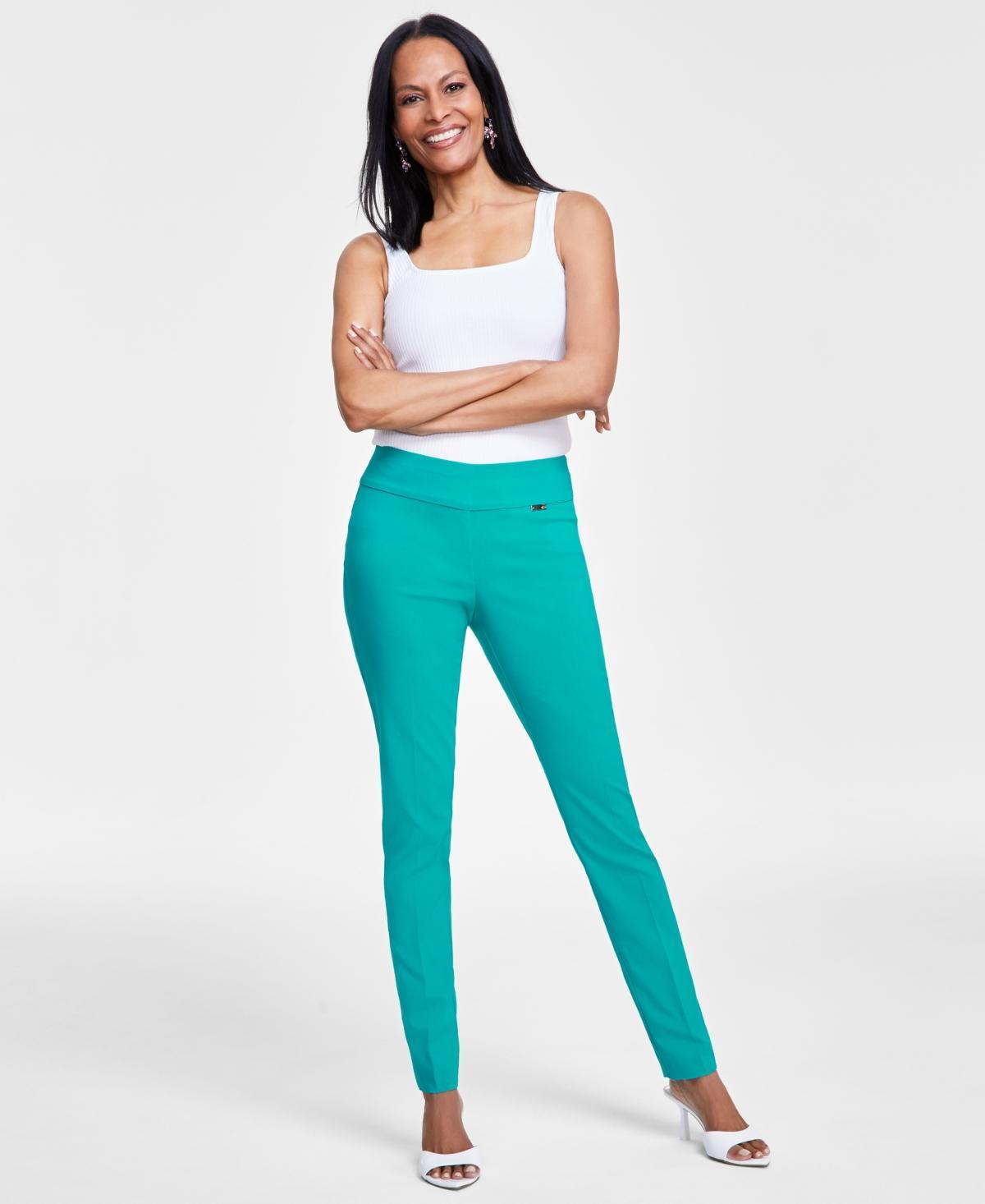 Mid-Rise Petite Tummy-Control Skinny Pants, Petite & Petite Short, Created for Macy's Product Image