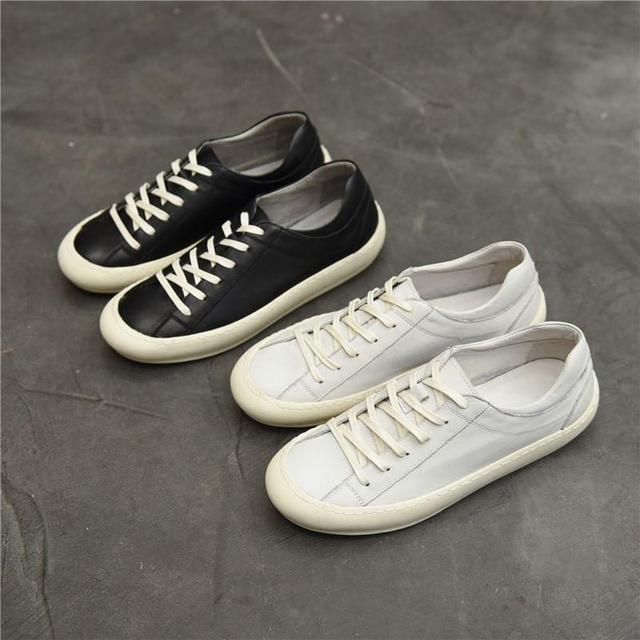 Plain Lace-Up Sneakers Product Image