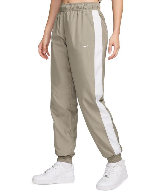 Nike Womens Sportswear Classic Woven Mid-Rise Jogger Pants - Light Army Product Image