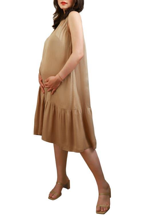 Emilia George Violette Satin Maternity/Nursing Dress Product Image