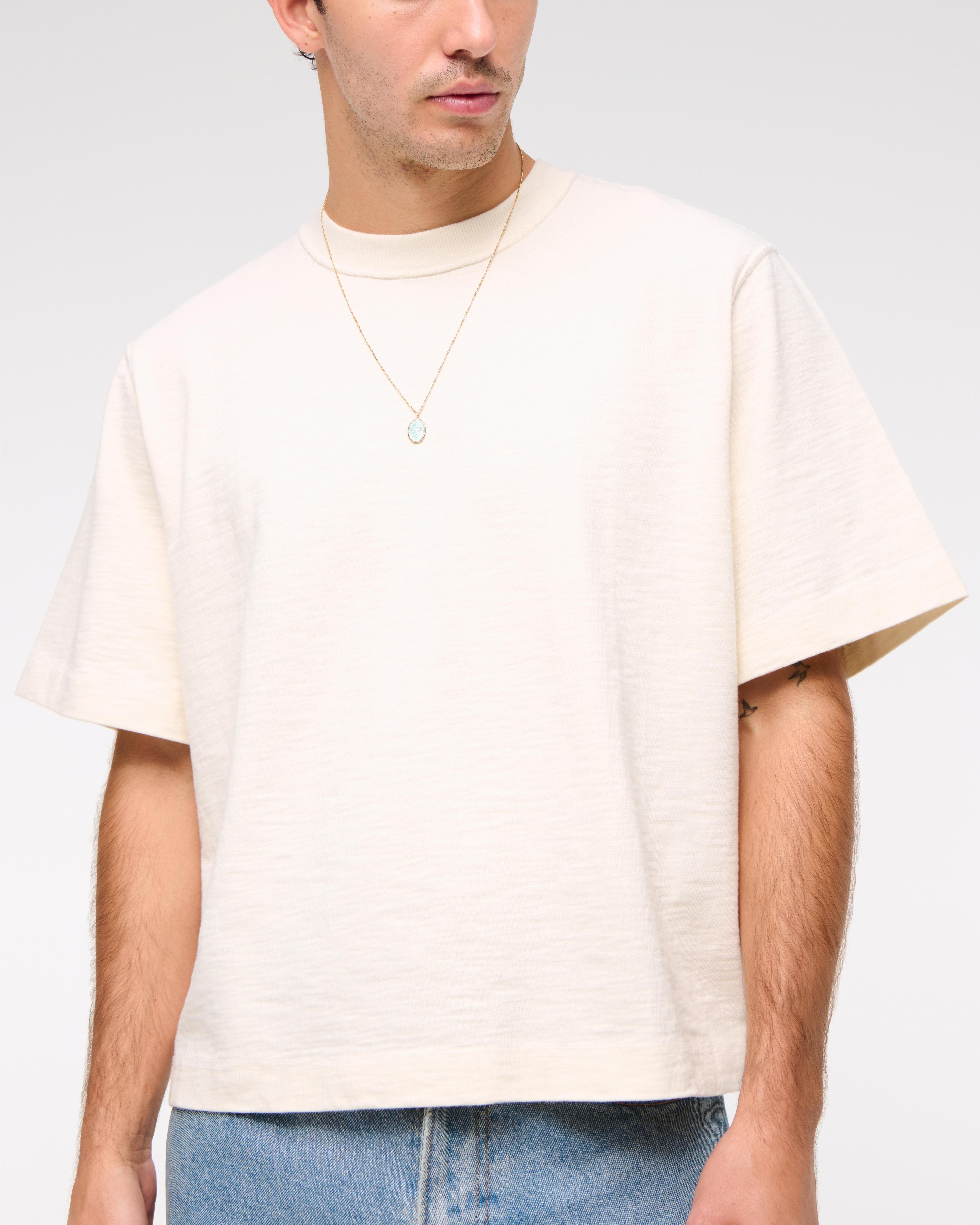 Premium Heavyweight Slub Cropped Tee Product Image