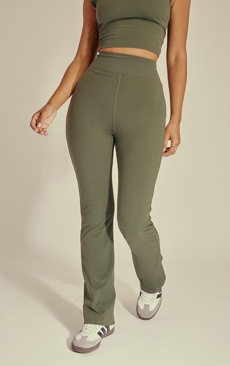 Petite Green Sculpt Flared Pants Product Image