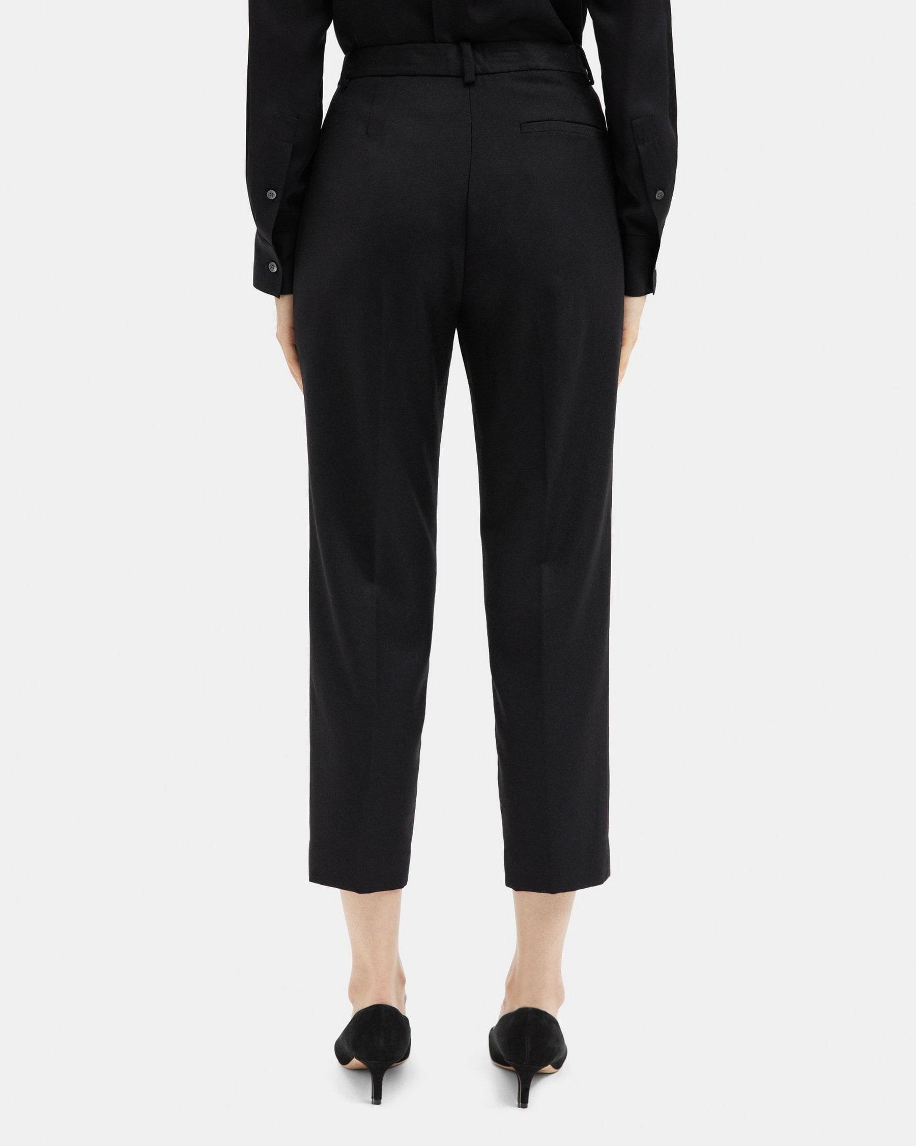 Slim Cropped Pant in Wool Flannel Product Image