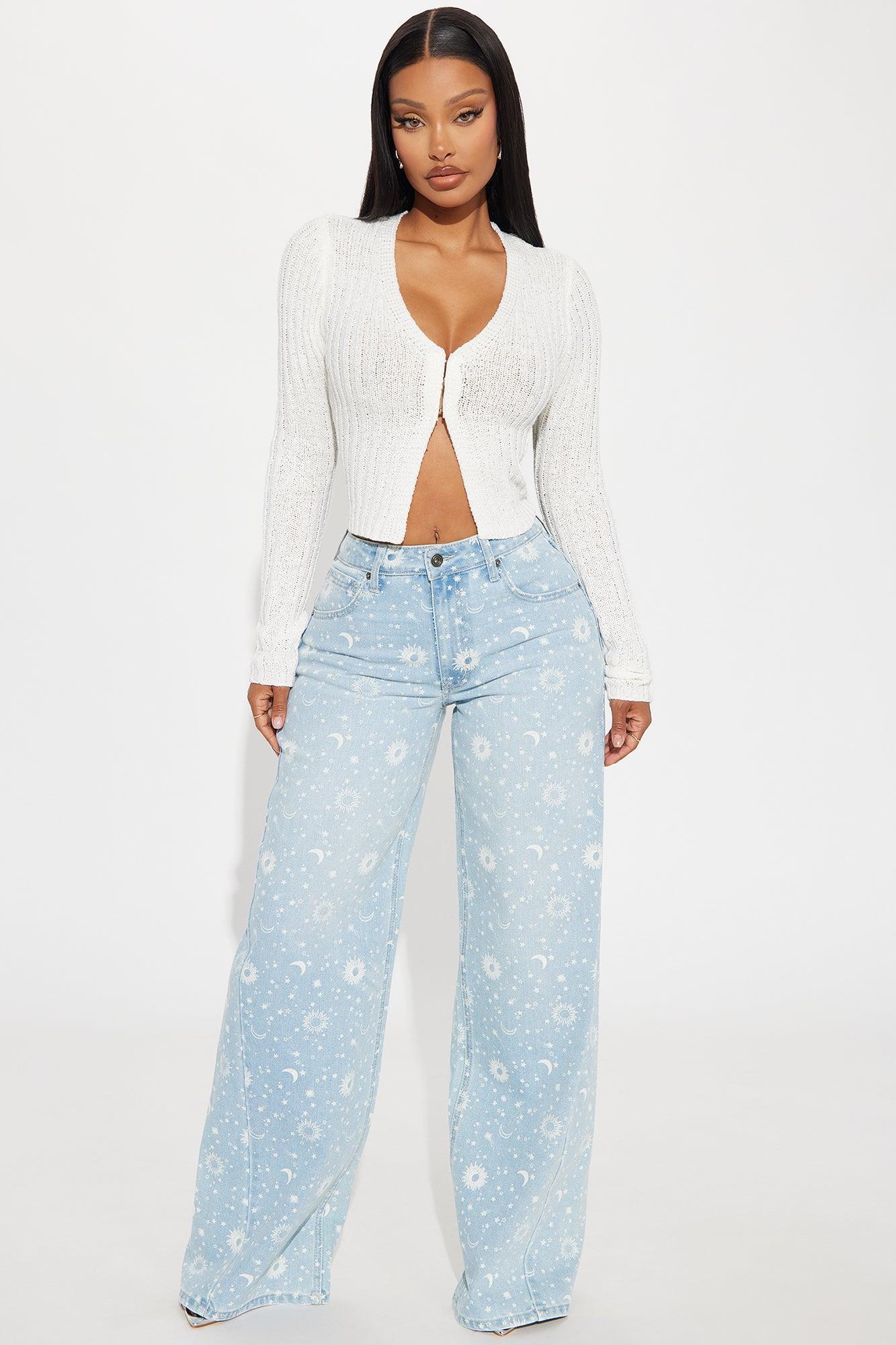 Stars Aligning Baggy Jeans - Light Wash product image