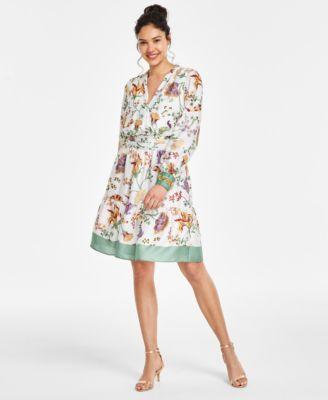 Women'sWomen's Floral-Print Fit & Flare Dress Product Image