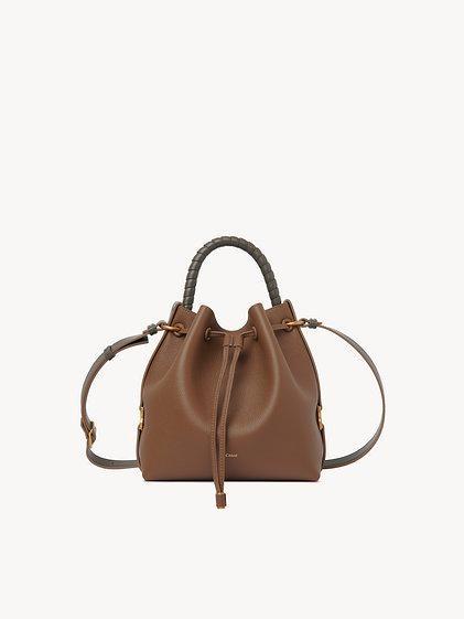 Marcie bucket bag in grained leather Product Image