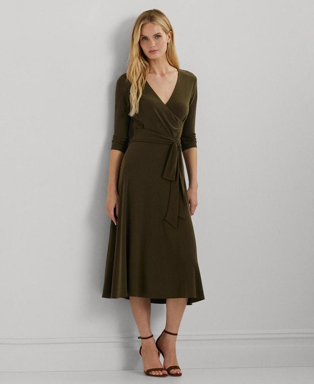 Lauren Ralph Lauren Womens Surplice Jersey Dress Product Image