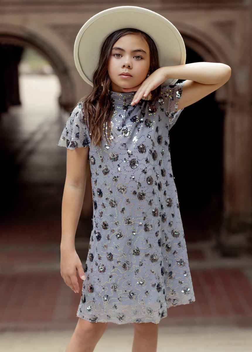 Ansel Dress in Blue Smoke Product Image