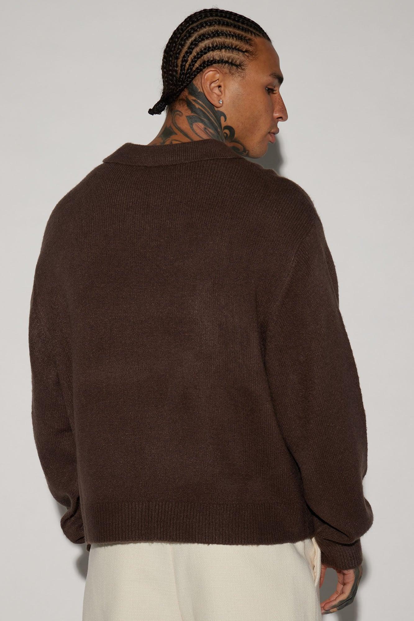 Just In Time Sweater Polo - Brown Product Image