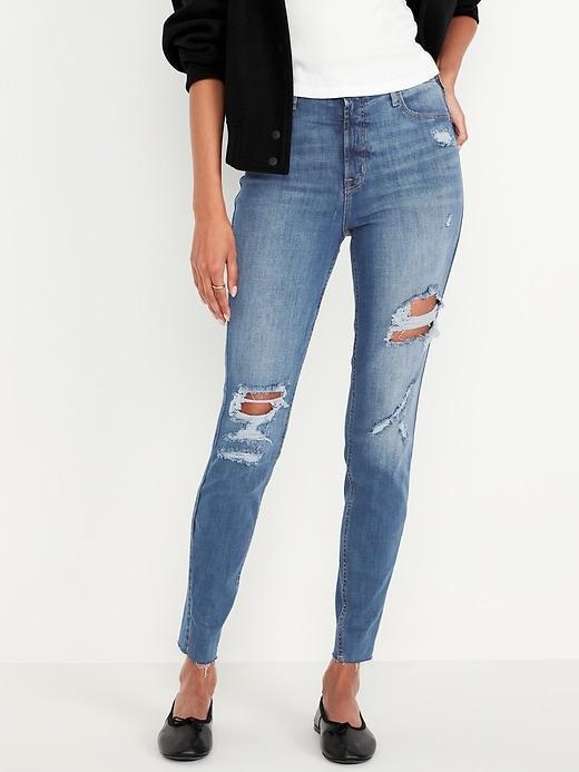 Extra High-Waisted Rockstar 360° Stretch Super-Skinny Jeans Product Image