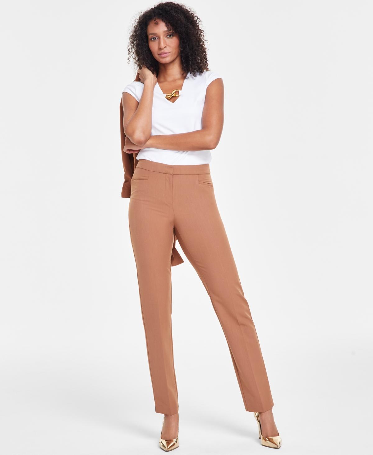 Women's Mid-Rise L-Pocket Straight-Leg Pants, Regular, Long & Short Lengths, Created for Macy's Product Image