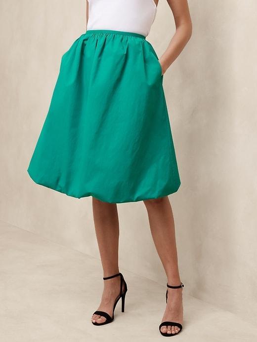 Taffeta Knee-Length Skirt Product Image