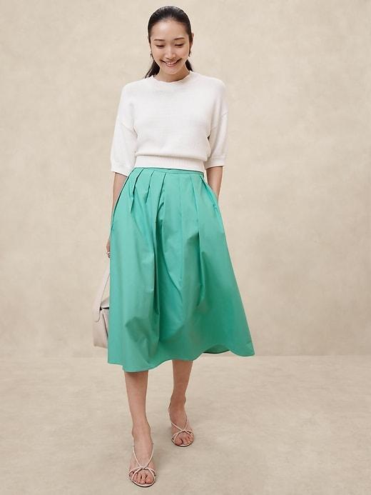 Poplin Midi Skirt Product Image