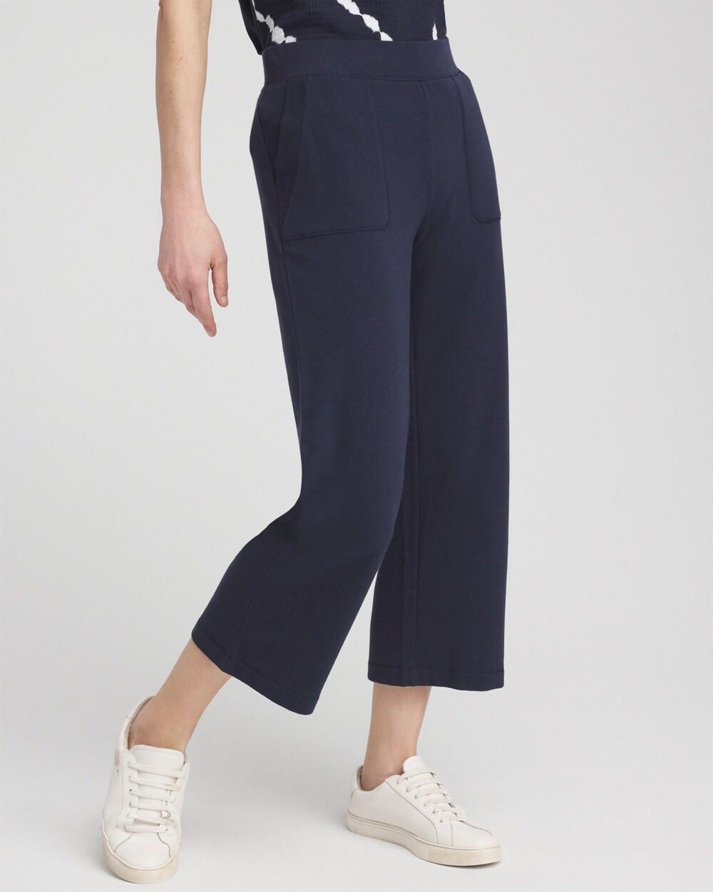 Women's French Terry Wide Leg Crops Product Image