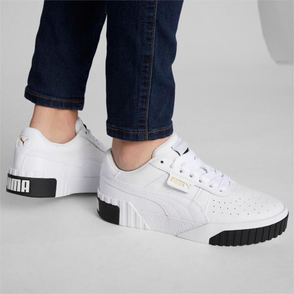 PUMA Cali Women's Sneakers in White/Black Product Image