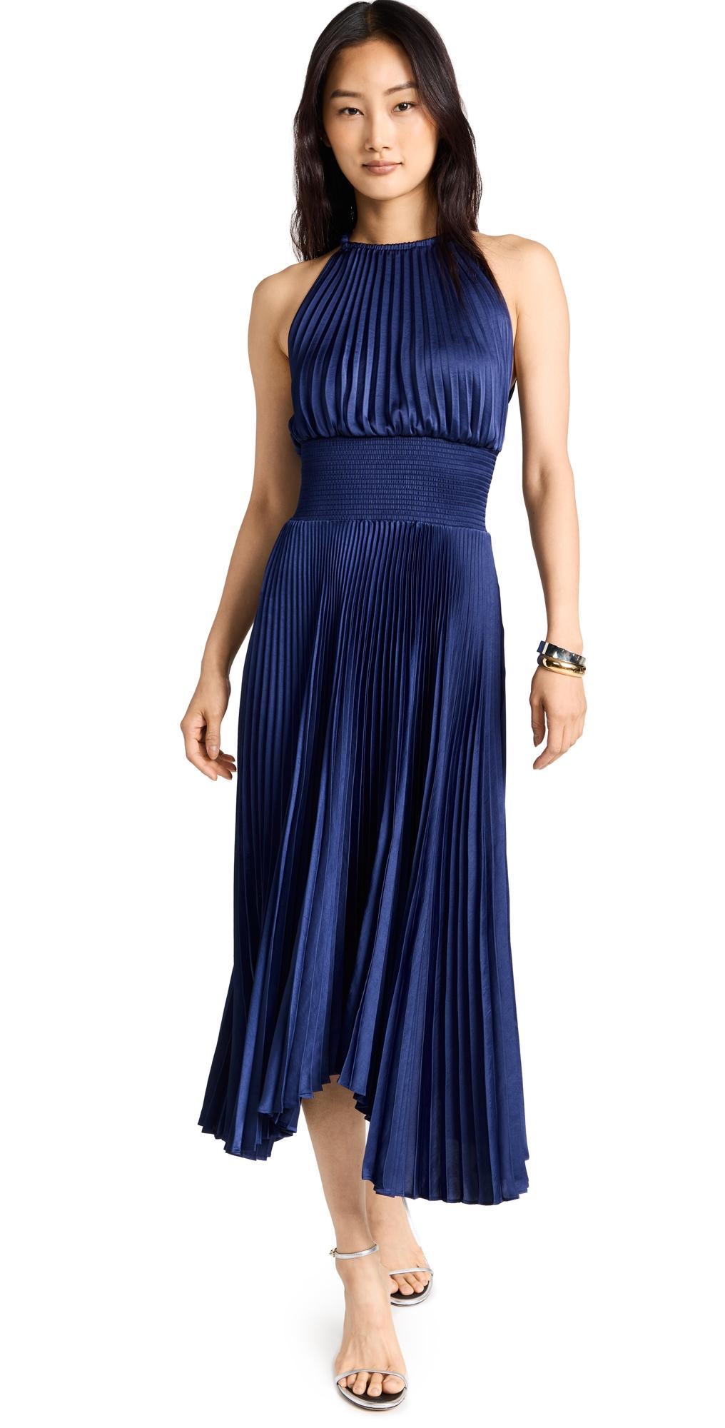 Womens Renzo II Pleated Midi-Dress Product Image