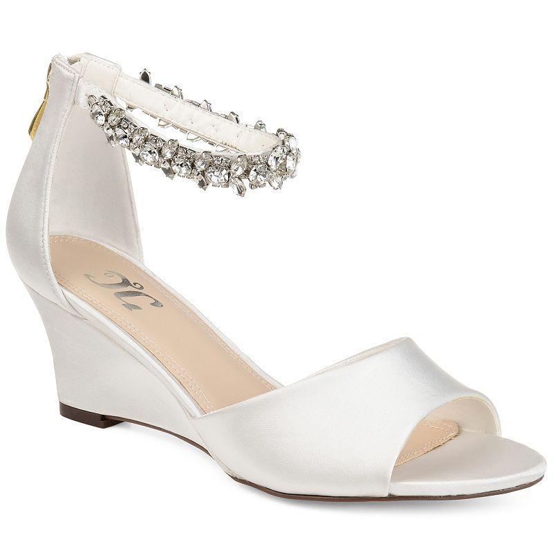 Journee Collection Connor Womens Dress Wedges White Product Image