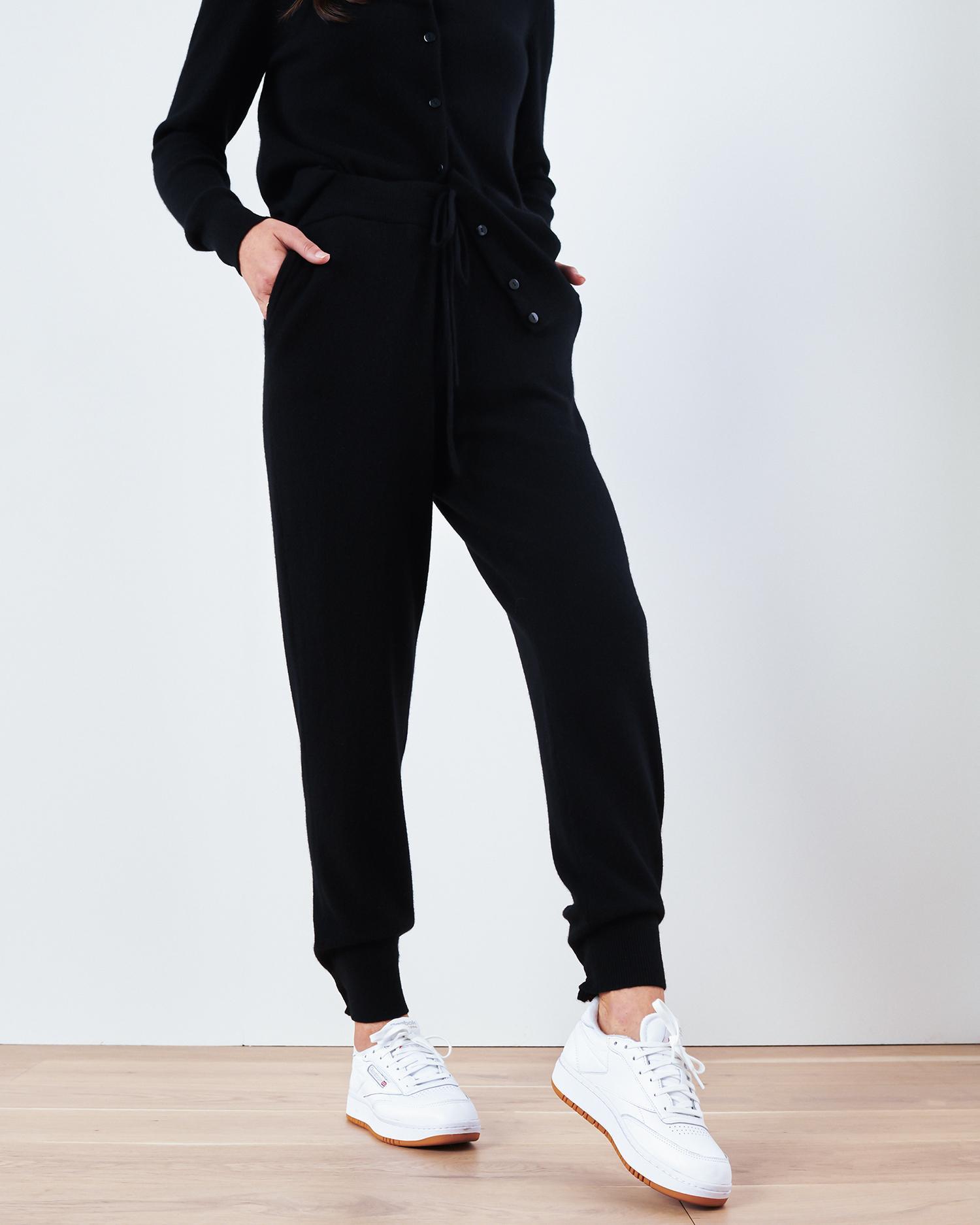 Womens Mongolian Cashmere Sweatpants in Black, Size Large by Quince Product Image