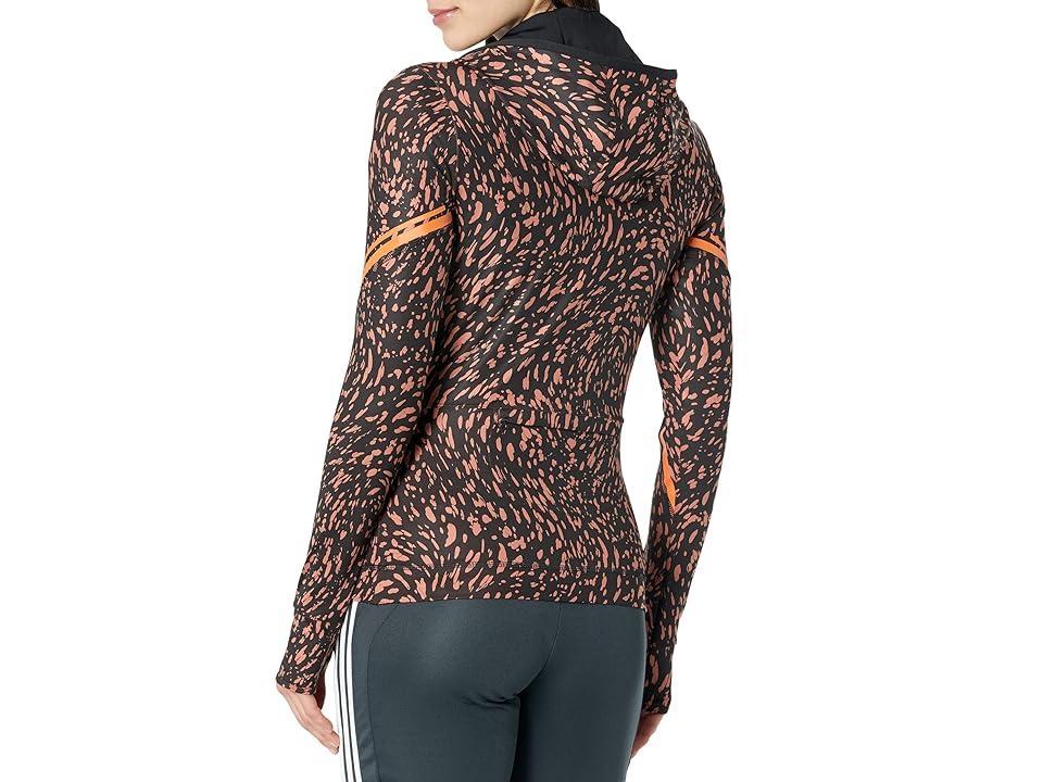 adidas by Stella McCartney TruePace Long Sleeve Hooded Printed HS4255 (Magic Earth/Black) Women's Clothing Product Image