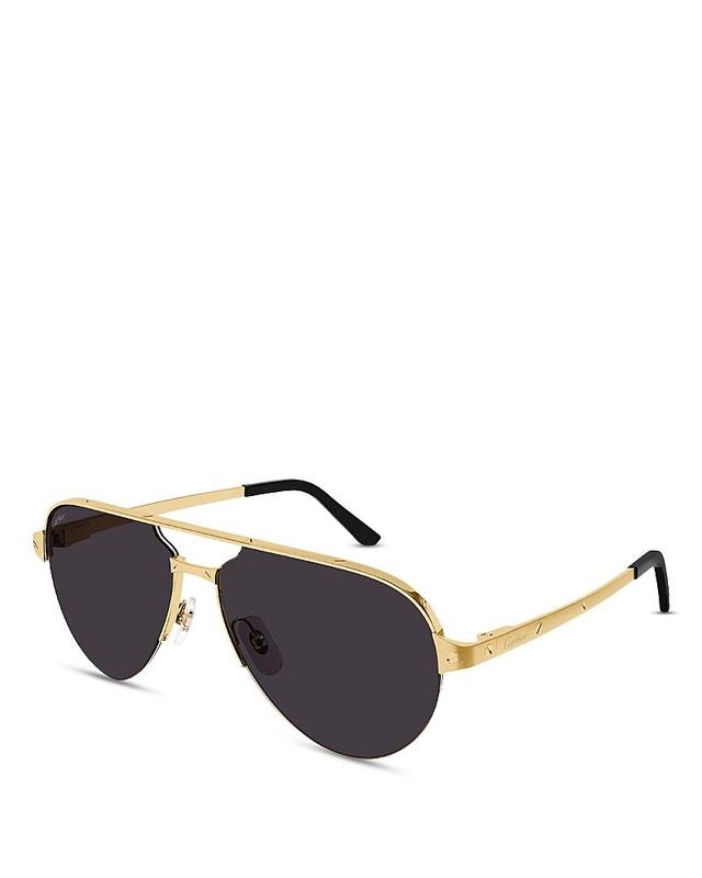 Mens Santos Evolution 60MM 24K Gold-Plated Navigator Sunglasses Product Image