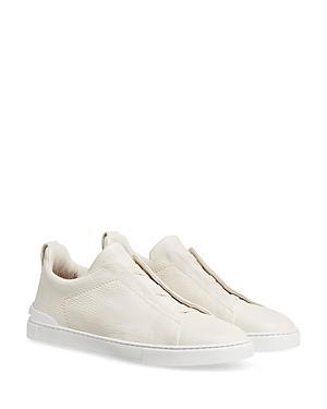 Zegna Deerskin Triple Stitch Sneakers Product Image