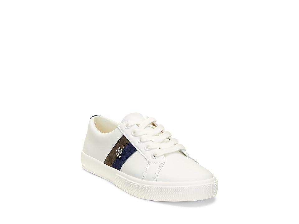 Lauren Ralph Lauren Janson Sneakers (Snow /Refined Navy/Dark Olive) Women's Shoes Product Image