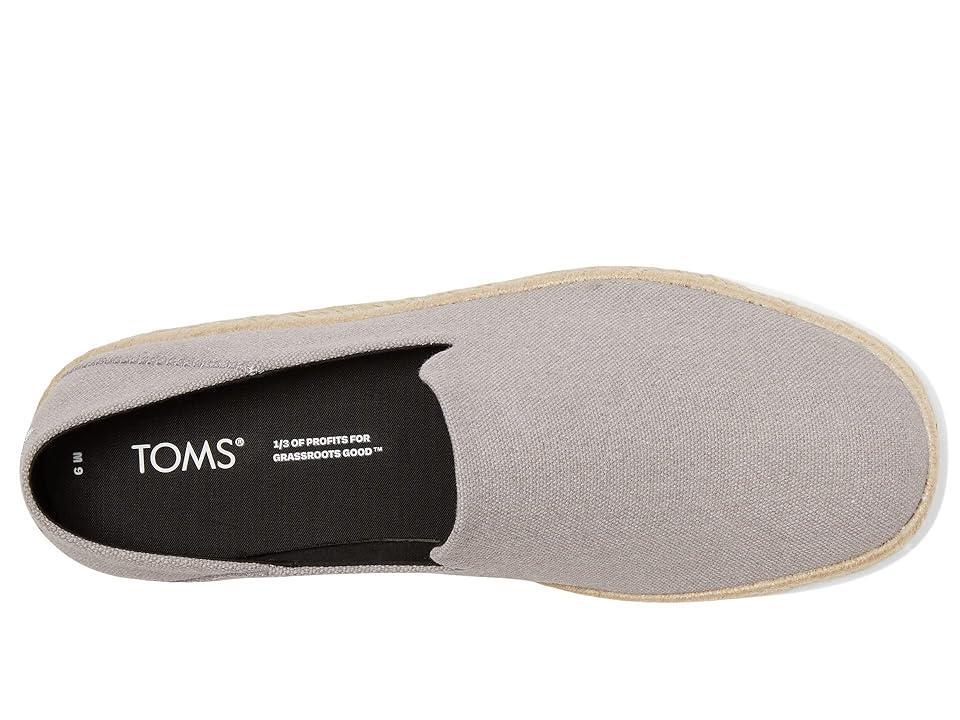 TOMS Santiago Espadrille (Drizzle Grey Recycled Cotton Canvas) Men's Shoes Product Image