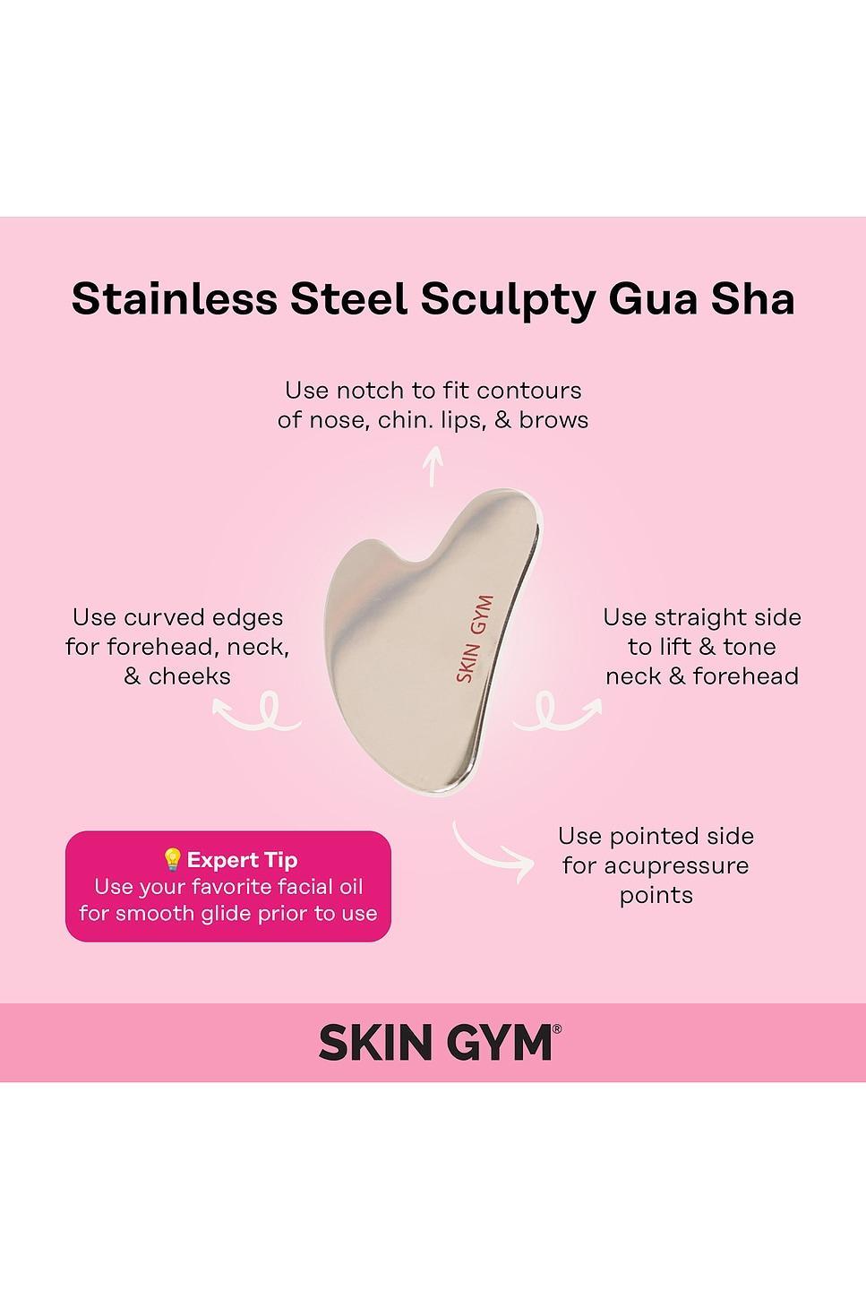 Cryo Stainless Steel Sculpty Heart Gua Sha Tool Skin Gym Product Image