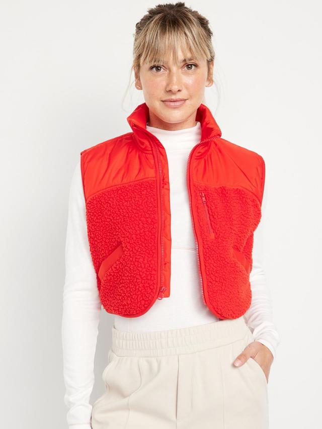 Crop Hybrid Zip Vest Product Image