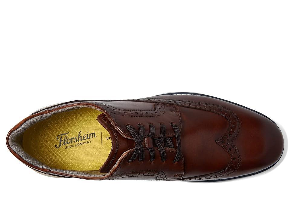 Florsheim Frenzi Wing Tip Oxford (Cognac Smooth/White Sole) Men's Shoes Product Image