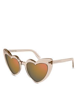 Saint Laurent LouLou Fashion Icons Heart Sunglasses, 54mm Product Image