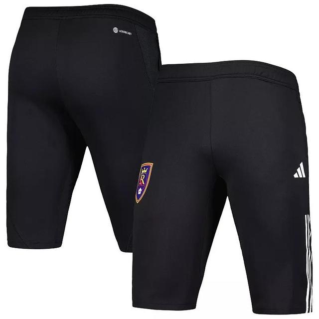 Mens adidas Black Real Salt Lake 2023 On-Field Training AEROREADY Half Pants Product Image