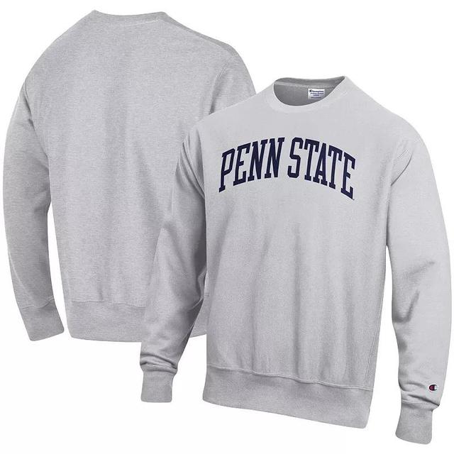 Mens Champion Heathered Gray Penn State Nittany Lions Arch Reverse Weave Pullover Sweatshirt Product Image