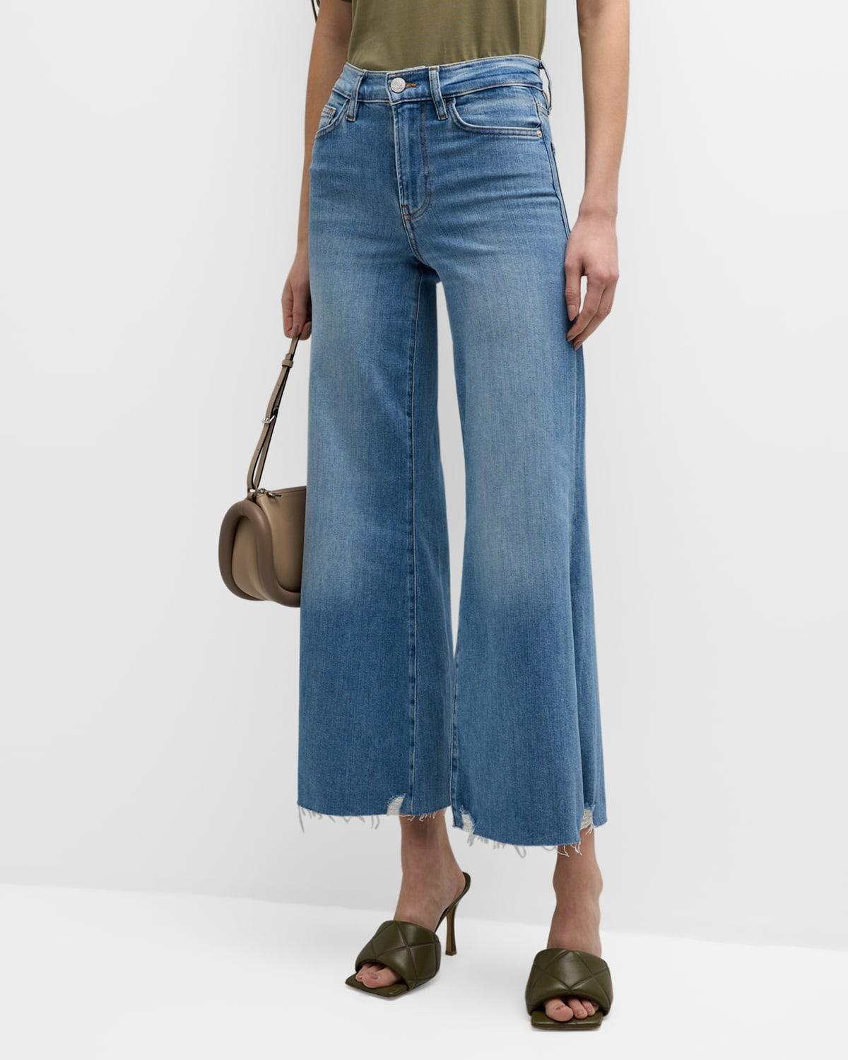 FRAME Le Palazzo High Waist Crop Wide Leg Jeans Product Image