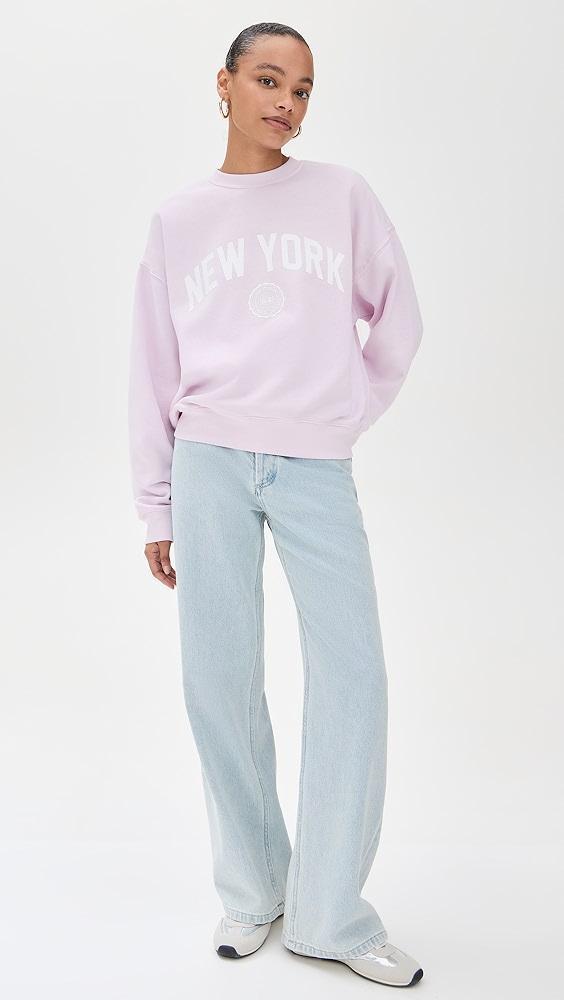 Good American Brushed Fleece Graphic Crew Sweatshirt New York | Shopbop Product Image