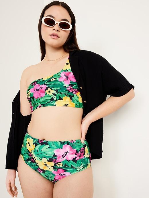 High-Waisted French-Cut Bikini Swim Bottoms Product Image